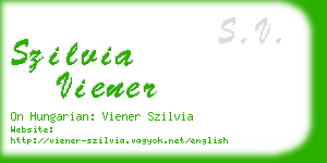 szilvia viener business card